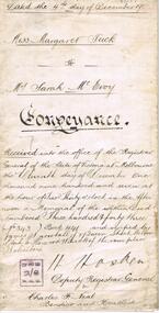 Document - JOHANSON COLLECTION: CONVEYANCE TUCK TO MCEVOY