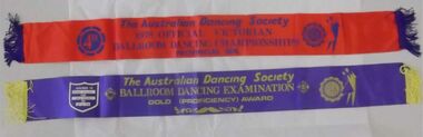 Ephemera - PETER ELLIS COLLECTION: AUSTRALIAN DANCING SOCIETY SASHES