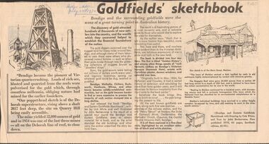 Newspaper - GOLDFIELDS SKETCHBOOK ARTICLE, BENDIGO ADVERTISER, 23rd July 1970