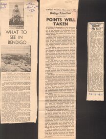 Newspaper - TOURISM BENDIGO ARTICLES