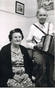 Photograph - PETER ELLIS COLLECTION: MAN PLAYING ACCORDION
