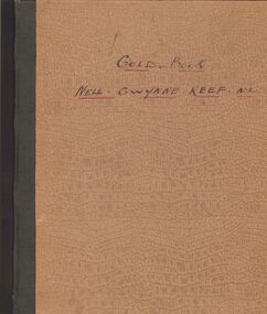 Document - MCCOLL, RANKIN AND STANISTREET COLLECTION: GOLD BOOK NELL GWYNNE REEF N.L