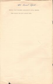 Document - BERT GRAHAM COLLECTION: BENDIGO EAST PROGRESS ASSOCIATION, 31/8/1950 - 20/8/1973