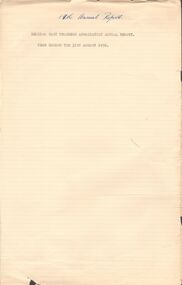 Document - BERT GRAHAM COLLECTION: BENDIGO EAST PROGRESS ASSOCIATION, 31/8/1950 - 20/8/1973