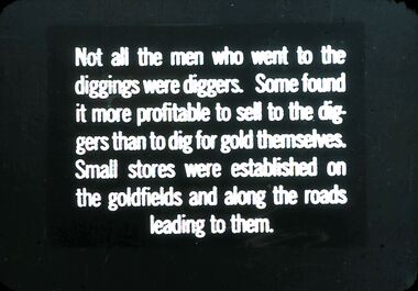 Slide - DIGGERS & MINING. STORES AT THE DIGGINGS, c1850s