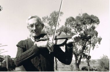 Photograph - PETER ELLIS COLLECTION: MAN PLAYING VIOLIN, 18th April, 1983