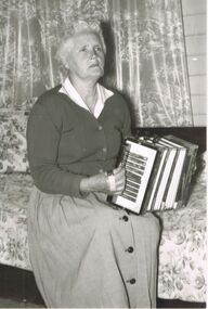 Photograph - PETER ELLIS COLLECTION: LADY PLAYING ACCORDION, 1950's