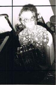 Photograph - PETER ELLIS COLLECTION: LADY PLAYING ACCORDION, 5th December, 1982