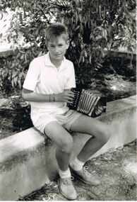 Photograph - PETER ELLIS COLLECTION: BOY PLAYING ACCORDION