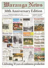 Document - WARANGA NEWS 30TH ANNIVERSARY EDITION SUPPLEMENT 18 SEPTEMBER 2008, 18th September, 2008