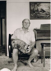 Photograph - PETER ELLIS COLLECTION: MAN PLAYING CONCERTINA