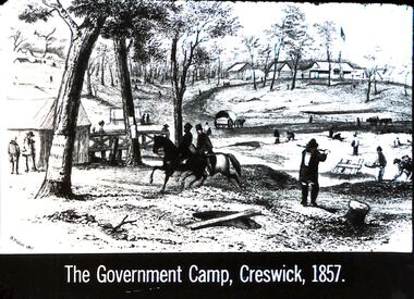 Slide - DIGGERS & MINING. THE GOLD LICENCE, c1857