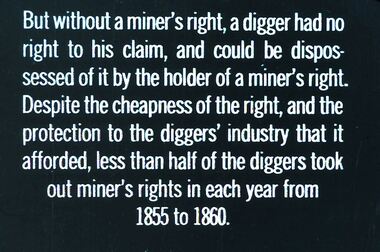 Slide - DIGGERS & MINING. THE GOLD LICENCE, c1855