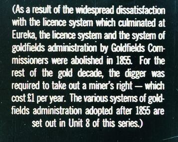 Slide - DIGGERS & MINING. THE GOLD LICENCE, c1855