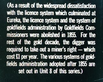 Slide - DIGGERS & MINING. THE GOLD LICENCE, c1855