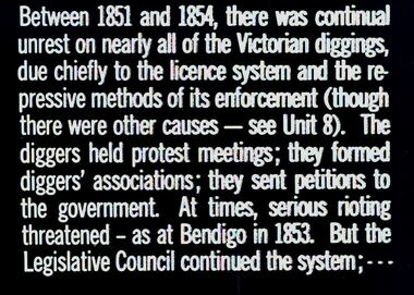 Slide - DIGGERS & MINING. THE GOLD LICENCE, c1851
