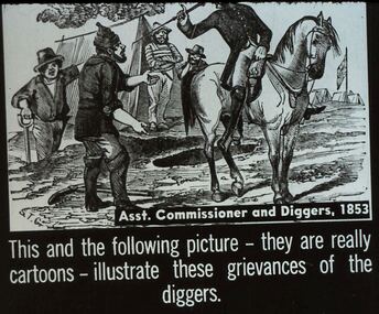 Slide - DIGGERS & MINING. THE GOLD LICENCE, c1853