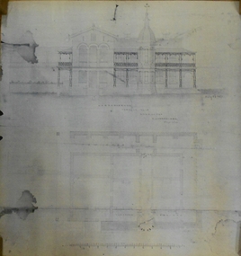 Document - MARKS COLLECTION: PLAN PRINCIPAL ENTRANCE FORTUNA VILLA AND GARDEN FRONT