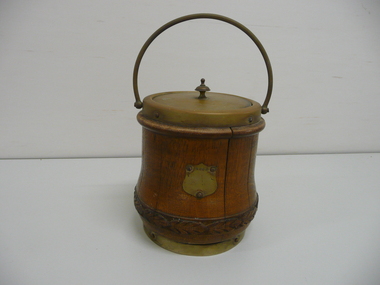 Container - WOODEN BISCUIT BARREL