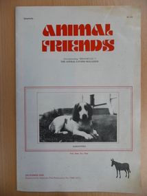 Magazine - ANIMAL FRIENDS MAGAZINE, 1983