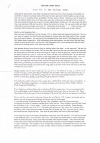 Document - PETER ELLIS COLLECTION: TREVOR JOHN HOLT