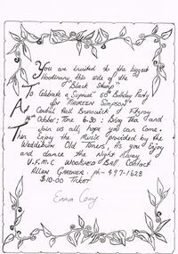 Document - PETER ELLIS COLLECTION: 50TH BIRTHDAY PARTY