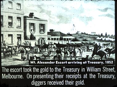 Slide - DIGGERS & MINING. THE GOLD LICENCE, c1852