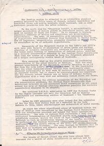 Document - PETER ELLIS COLLECTION: NOTES MENTIONING WHIPSTICK REGION