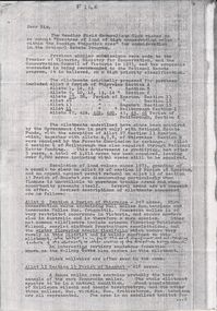 Document - PETER ELLIS COLLECTION: LETTER FROM BENDIGO FIELD NATURALISTS CLUB