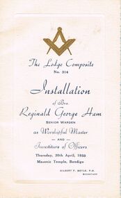 Document - LODGE COLLECTION: THE LODGE COMPOSITE NO. 314, Thursday 20th April, 1950