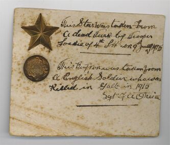 Uniform - WW1 BUTTONS, 1915