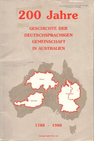 Book - GERMAN HERITAGE SOCIETY COLLECTION: BENDIGO BI CENTENNIAL BOOK