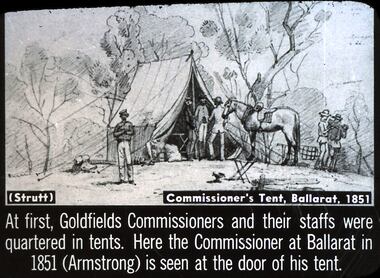 Slide - DIGGERS & MINING. THE GOLD LICENCE, c1851