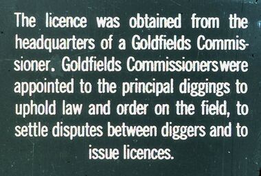 Slide - DIGGERS & MINING. THE GOLD LICENCE, c1850s