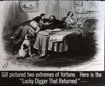Slide - DIGGERS & MINING. THE DIGGINGS THE DIGGERS, c1850