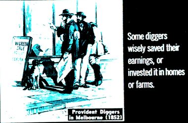 Slide - DIGGERS & MINING. THE DIGGINGS THE DIGGERS, c1850