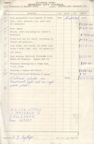 Document - BERT GRAHAM COLLECTION: BENDIGO EAST SWIMMING POOL, 10/11/1980