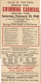 Document - BERT GRAHAM COLLECTION: HEAD OF THE POOL BENDIGO EAST, 23 Feb 1946