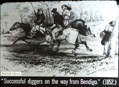 Slide - DIGGERS & MINING. THE DIGGINGS THE DIGGERS, c1852