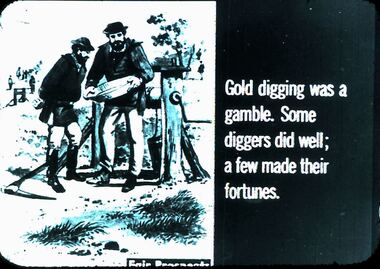 Slide - DIGGERS & MINING. THE DIGGINGS THE DIGGERS, c1850s