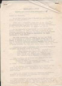 Document - BERT GRAHAM COLLECTION: BENDIGO EAST CARPET BOWLS ASSOCIATION, 1950 - 1990