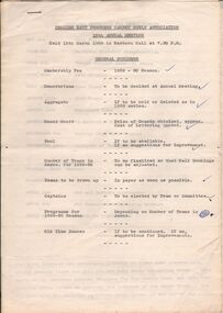 Document - BERT GRAHAM COLLECTION: BENDIGO EAST PROGRESS CARPET BOWLS ASSOCIATION, 1959- 1997