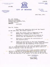 Document - BERT GRAHAM COLLECTION: BENDIGO EAST SWIMMING POOL CONSTRUCTION
