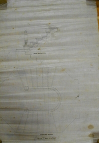 Document - MARKS COLLECTION: SIDE ELEVATION AND GROUND  PLAN OF STAIRWAY