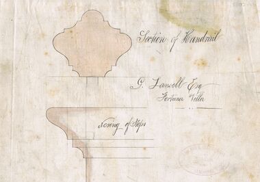 Document - MARKS COLLECTION: SECTION OF HANDRAIL FORTUNA VILLA