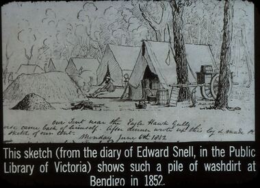 Slide - DIGGERS & MINING. GETTING THE GOLD, c1852