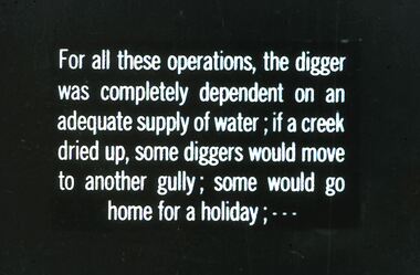 Slide - DIGGERS & MINING. GETTING THE GOLD, c1850