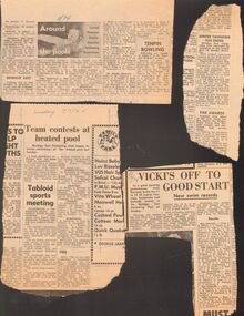 Newspaper - BERT GRAHAM COLLECTION: BENDIGO EAST SWIMMING CLUB, 1950- 1974