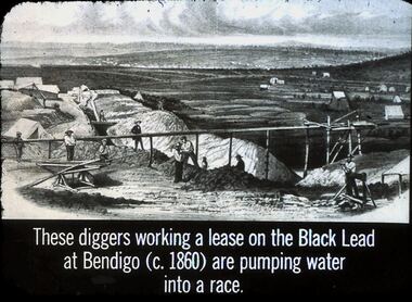Slide - DIGGERS & MINING. GETTING THE GOLD, c1860