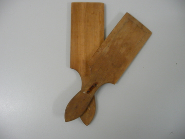 Domestic Object - PAIR WOODEN BUTTER PATS, unknown
